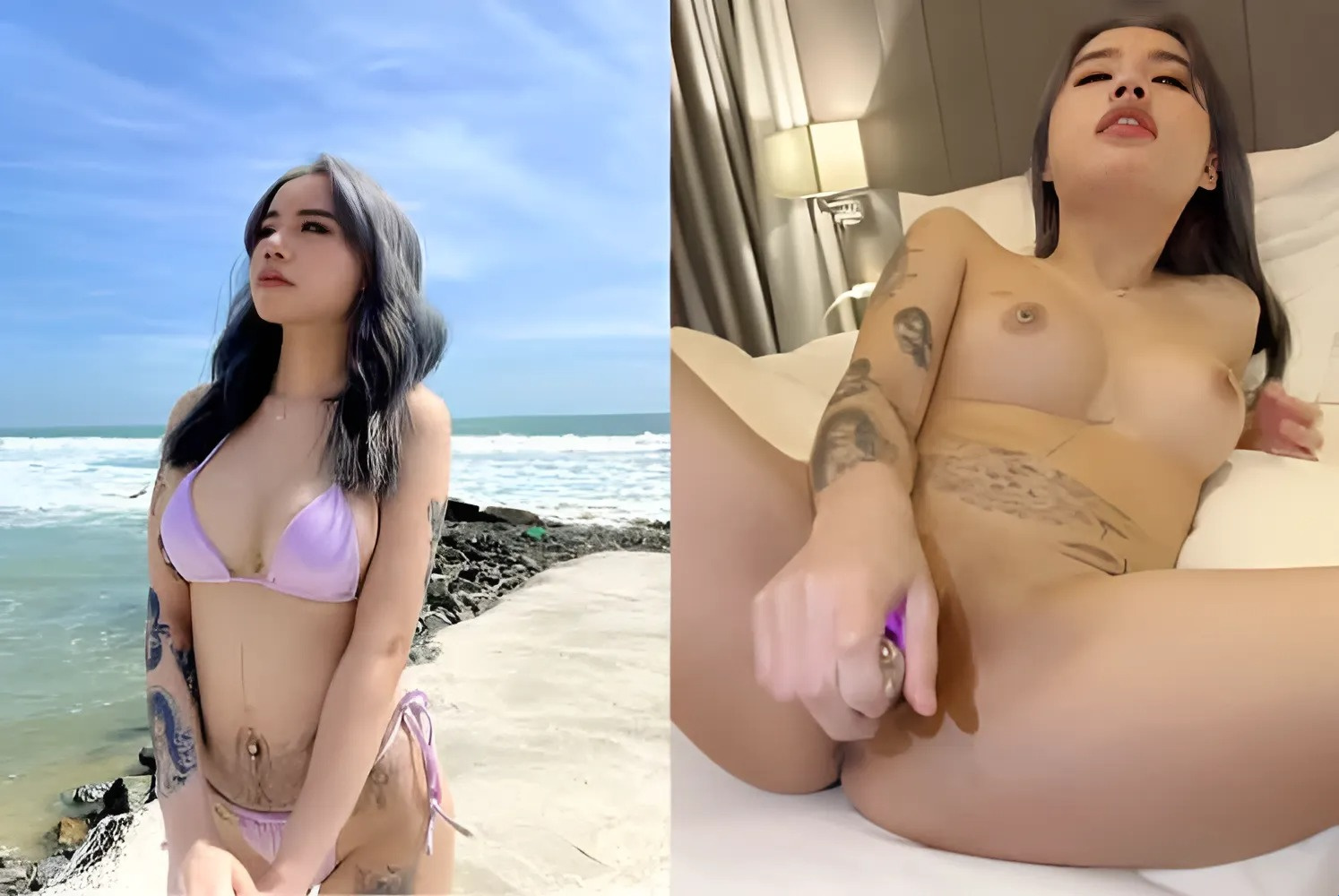 Onlyfans - Chibi1311 nagsasalsal sa pekeng titi